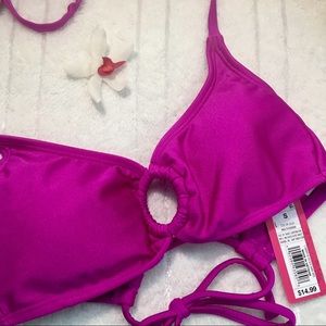 Purple string bikini top